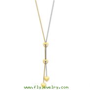 14K Two-Tone Gold Heart Necklace