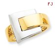 14K Two-Tone Gold Polished Buckle Ring