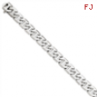 14k WG 11.0mm Fancy Link Chain bracelet