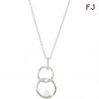 14K White Gold .04 Ct 18.00 Inch Diamond Necklace