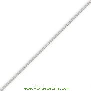14K White Gold 0.75mm Diamond Cut Cable Chain