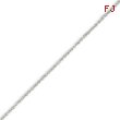 14K White Gold 1.1mm Rope Chain