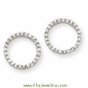 14K White Gold 1/4Ctw Circle Diamond Earrings