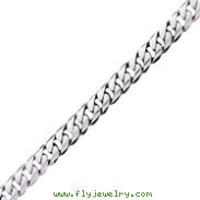 14K White Gold 13mm Curb Link Bracelet