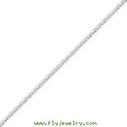 14K White Gold 1.45mm Diamond Cut Cable Chain