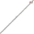 14K White Gold 1.7mm Rope Chain