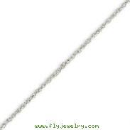 14K White Gold 1.7mm Rope Chain