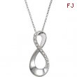 14K White Gold 18.00 Inch Diamond Necklace  Diamond quality AA (I1 clarity G-I color)