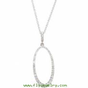 14K White Gold 18.00 Inch Diamond Necklace