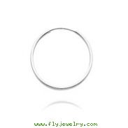 14K White Gold 1x21mm Endless Hoops