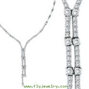 14K White Gold 2.11ct Diamond Symmetric Necklace