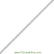 14K White Gold 2.4mm Cable Chain