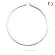 14K White Gold 2x57mm Classic Hoops