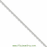 14k White Gold 3mm D/C Cable Chain