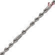 14K White Gold 3mm Milano Rope Chain