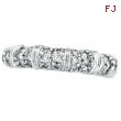14K White Gold .43ct Diamond Floral Deisgn Ring Band