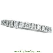 14K White Gold .51ct Diamond Eternity Stackable Guard Band Ring