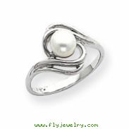 14k White Gold 5.5mm Pearl Ring