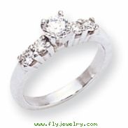 14k White Gold A Diamond engagement ring