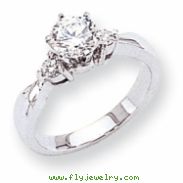 14k White Gold A Diamond engagement ring