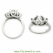 14k White Gold AA Diamond engagement ring