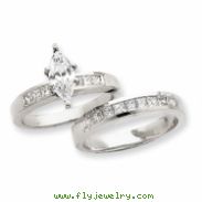 14k White Gold AAA Diamond engagement ring