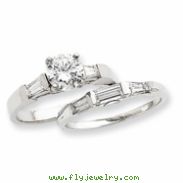 14k White Gold AAA Diamond Engagement Ring