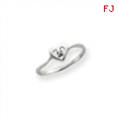 14k White Gold AAA Diamond heart ring