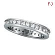 14K White Gold Channel Set 1.38ct Diamond Eternity Band Ring SI1-SI2 G-H