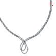 14K White Gold Designer 5.38ct Diamond Double Loop Necklace SI1-SI2 G-H