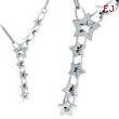14K White Gold Designer .64ct Diamond Necklace SI1-SI2 G-H