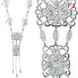 14K White Gold Diamond Fancy Filigree Necklace