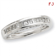 14K White Gold Diamond Wedding Band ring