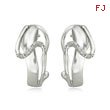 14K White Gold Fancy Diamond Swirl Earrings