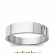 14K White Gold Flat Tapered Band