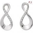 14K White Gold Pair Diamond Earrings  Diamond quality AA (I1 clarity G-I color)