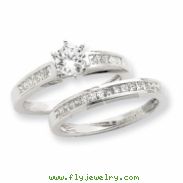 14k White Gold Peg Set A Quality Semi-Mount Diamond Engagement Ring