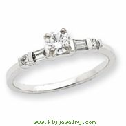14k White Gold Peg Set A Quality Semi-Mount Engagement Ring