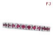 14K White Gold Pink Sapphire Stackable Ring