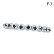14K White Gold Sapphire Eternity Stackable Guard Ring
