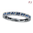 14K White Gold Sapphire Stackable Eternity Ring