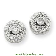 14K White Gold Vintage Diamond Earrings