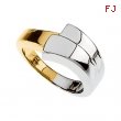 14K White Yellow Gold Two Tone Metal Fashion Ring