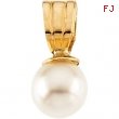 14K Yellow 08.50X08.25 MM;P;04.00MM CULTURED PEARL WITH 15