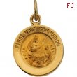 14K Yellow 12.00 MM First Communion Medal