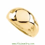 14K Yellow 12.00 MM Metal Fashion Ring