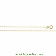 14K Yellow 16 IN Solid Rope Chain