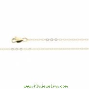 14K Yellow 18 INCH Lasered Titan Gold Cable Chain