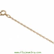 14K Yellow 18 INCH Lasered Titan Gold Rope Chain