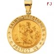 14K Yellow 23.00 MM St. Christopher Medal